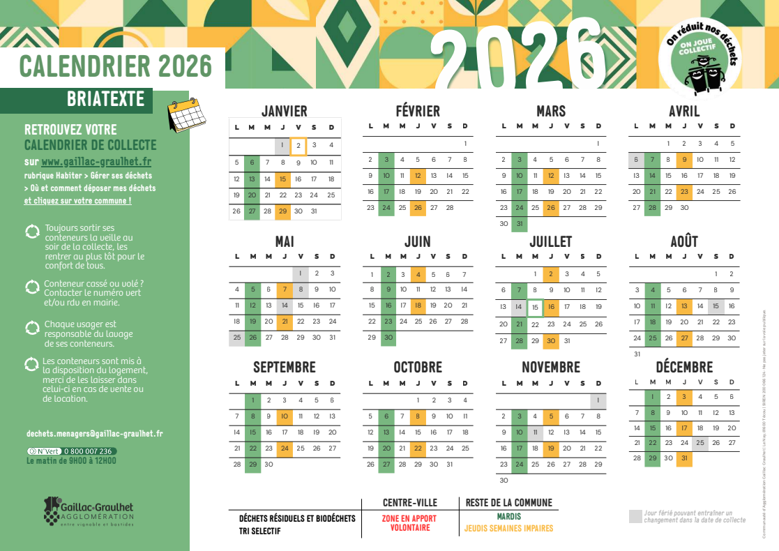 Calendrier de collecte